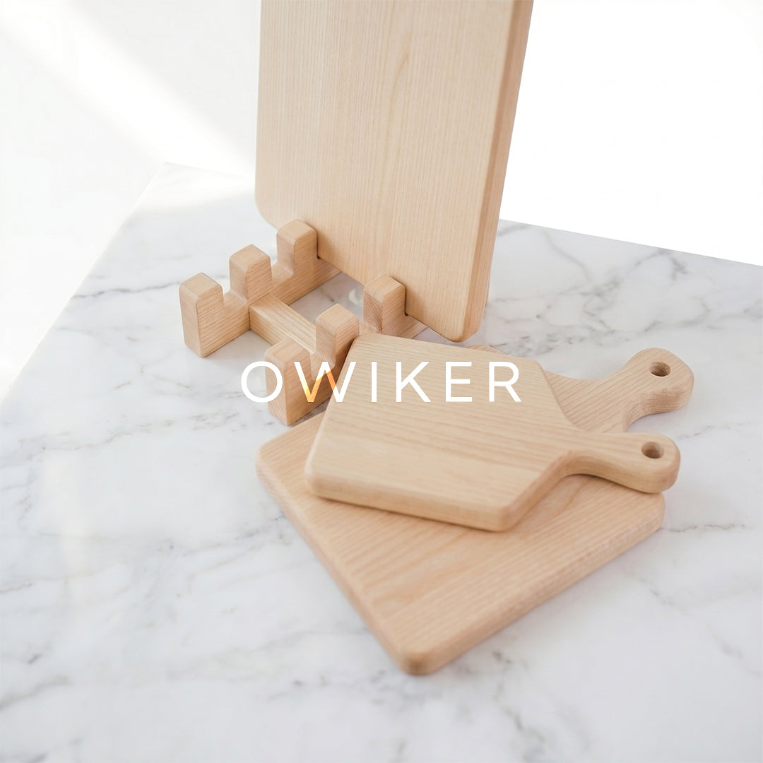 Set Premium de Planches en Noyer Massif (3 Pièces + Support)