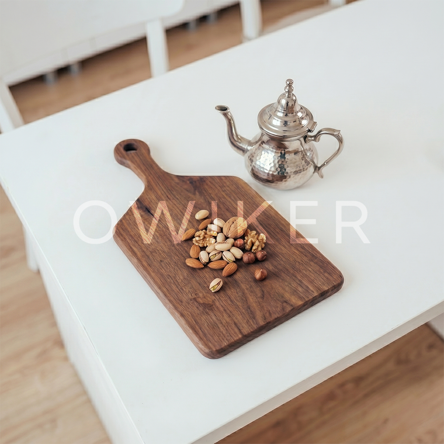 Set Premium de Planches en Noyer Massif (3 Pièces + Support)